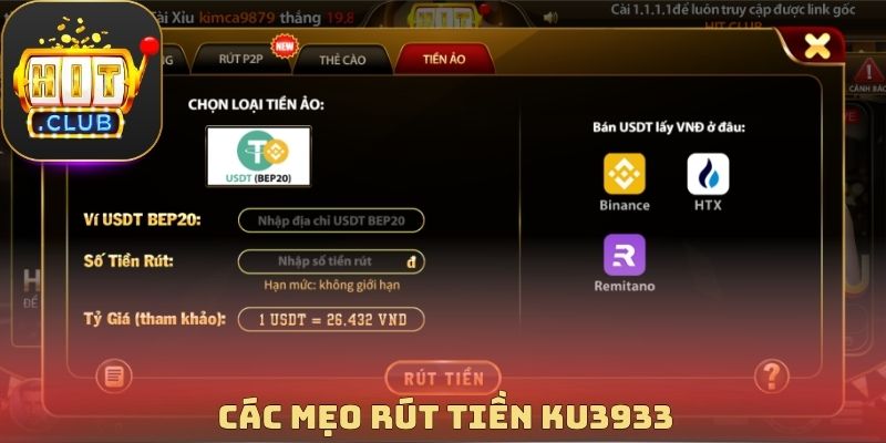 Các mẹo rút tiền Ku3933
